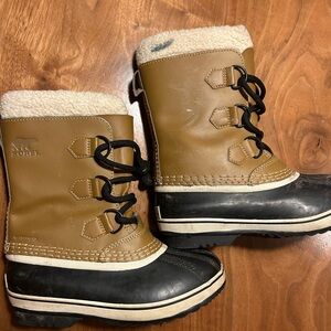 Sorrel Kids Winter Boots - Black and Tan
